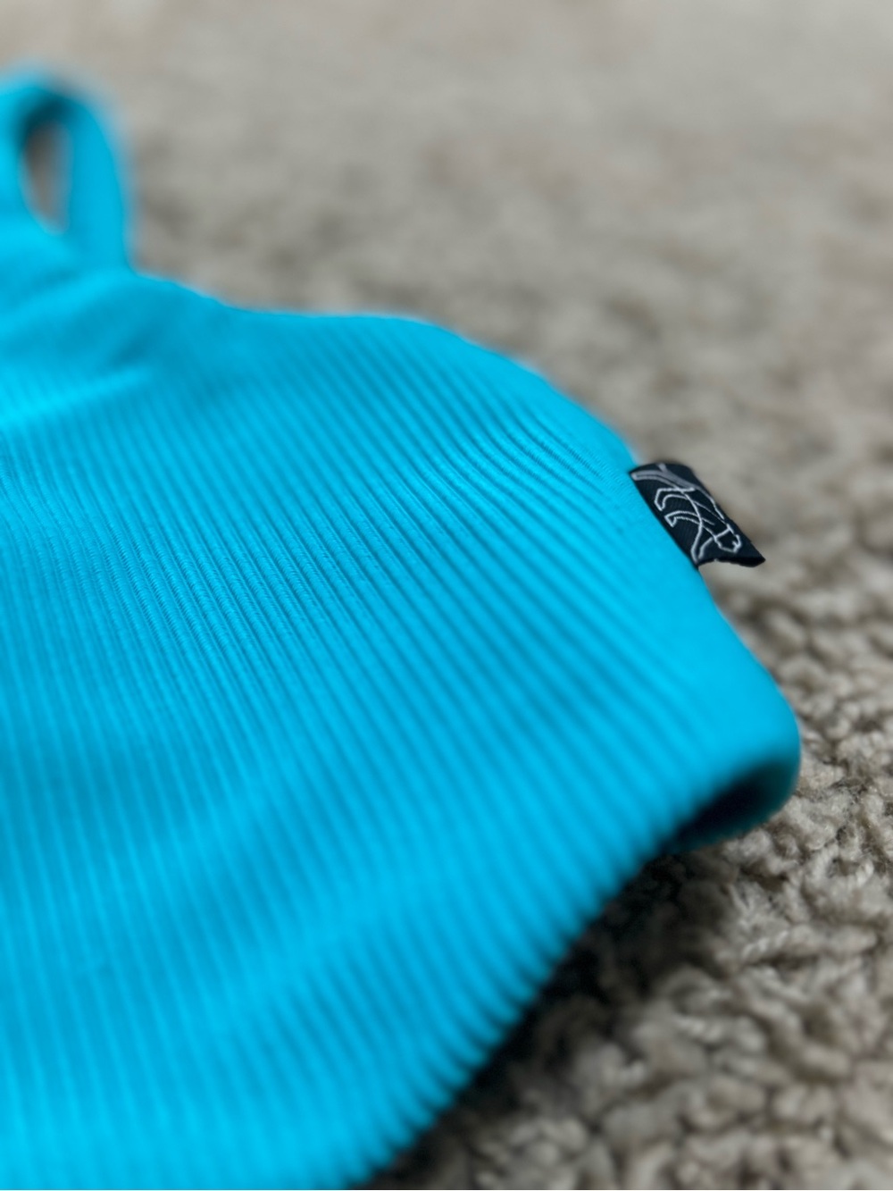 Tiger Friday Aqua Ribbed Top - Picture 4 of 4